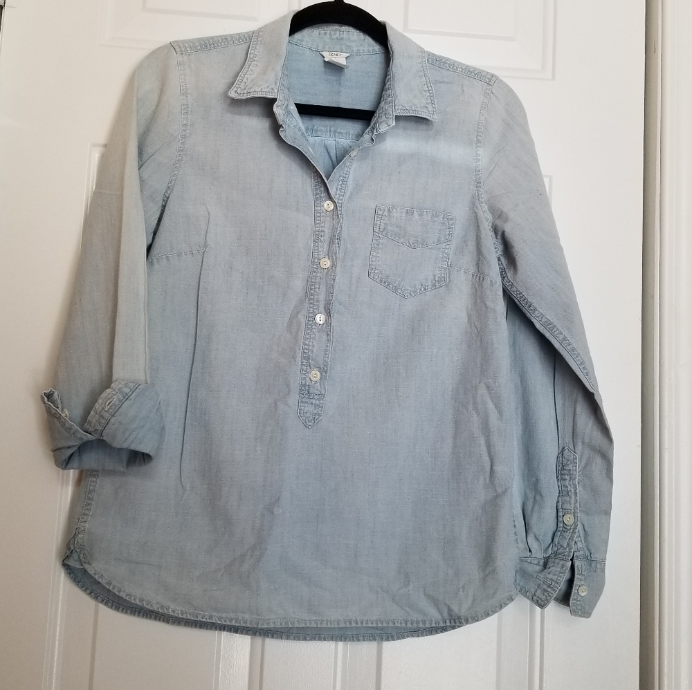 J. Crew Chambray Popover shirt